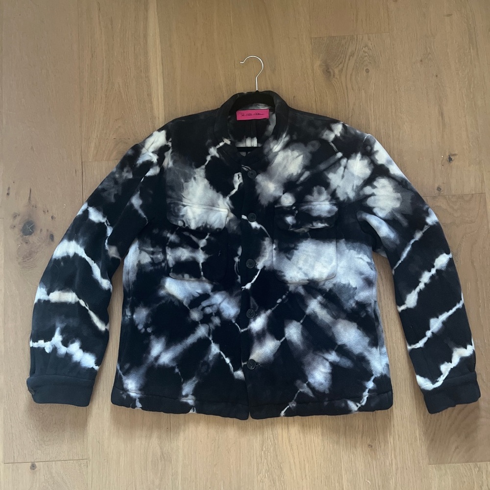 The elder statesmen black and white Teton jacket